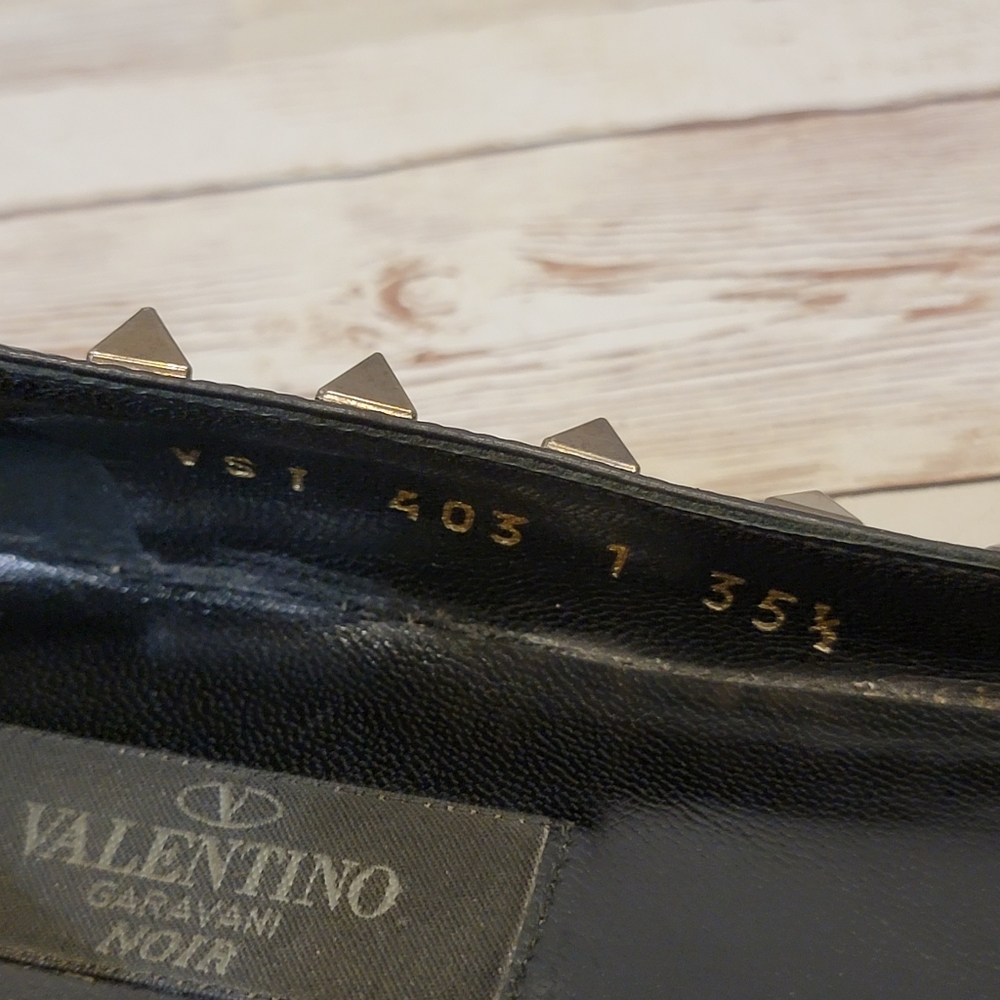 Valentino Nior black leather rockstud flats - Picture 6 of 14